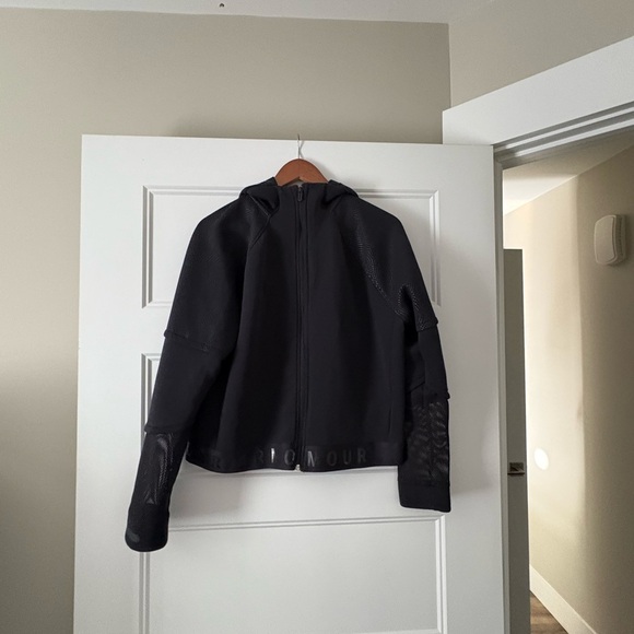 Under Armour Unstoppable Move Zip Cropped Hoodie - Black Large - Picture 4 of 15